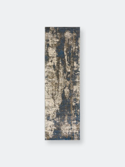 Addison Rugs Addison Barkley Distressed Canyon Abstract Rug In Blue