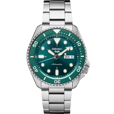 Pre-owned Seiko 5 Sports 24-jewel Automatic Watch - Teal