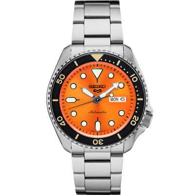 Pre-owned Seiko 5 Sports 24-jewel Automatic Watch - Orange