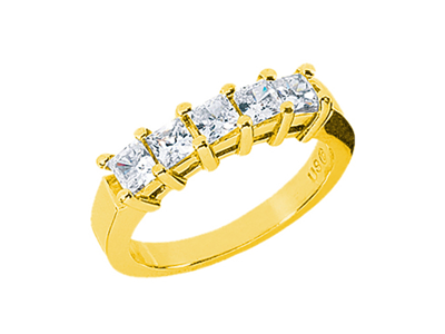 Pre-owned Jewelwesell Natural 0.30ct Diamond Wedding Band Ring 10k Yellow Gold Princess Gh I1 Prong
