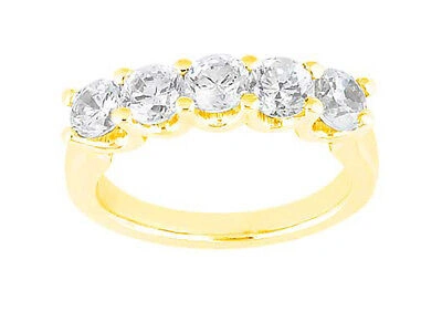Pre-owned Jewelwesell Natural 0.50ct Diamond Wedding Band Ring U Prong 10k Yellow Gold Round I Si2