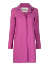 Herno First Act Single-breasted Coat In Purple