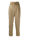 BRUNELLO CUCINELLI BELTED CROPPED LEG PANTS