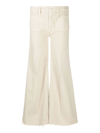 MOTHER WOMEN'S TROUSERS - MOTHER - IN ECRU COTTON