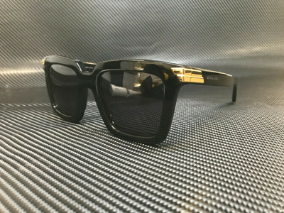 Pre-owned Bottega Veneta Bv1005s 001 Black Square Women's 53 Mm Sunglasses In Gray