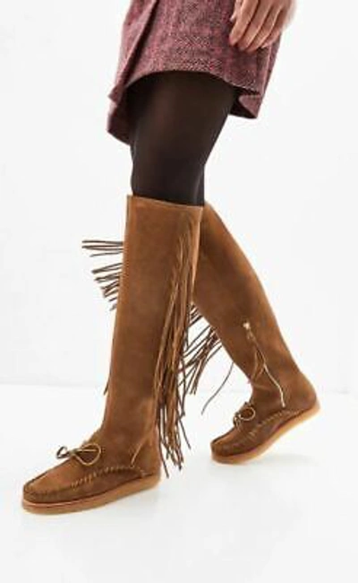 Pre-owned Polo Ralph Lauren Brown Women's Suede Over The Knee Boots, 7.5b, Nwob