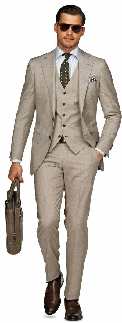 Pre-owned Handmade Mens Luxury 3 Pc Formal Suit Grooms Wedding Party Wear Dinner Blazer Coat Pants In White