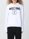 Moschino Couture Sweatshirt With Smile Logo Print In White
