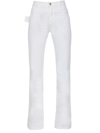 Bottega Veneta White Flared Jeans In Soft Denim In White