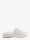 Bottega Veneta 10mm Padded Leather Flat Sandals In White