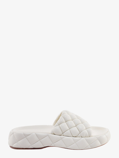 Bottega Veneta 10mm Padded Leather Flat Sandals In White