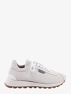 Brunello Cucinelli Suede Lace-up Sneakers In Beige