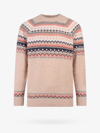 Brunello Cucinelli Fair Isle Alpaca Blend Crewneck Sweater In Beige