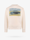 Gcds Man Beige Crew Neck Sweatshirt With Nightmares Print In Beige