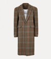 Vivienne Westwood Alien Teddy Coat Woman Brown In Wool In Multi Check
