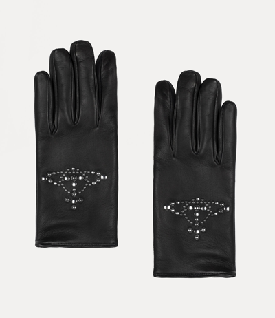 Vivienne Westwood Studs Classic Gloves In Black