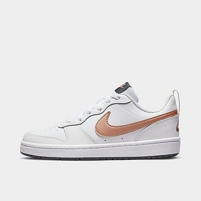 Nike Court Borough Low 2 Sneaker In White/ Red Bronze/ White/ Grey