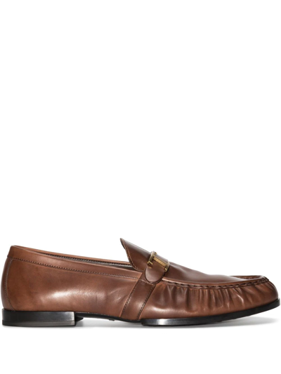 Tod's Timeless Loafers In Leather Brown