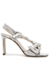 Nicholas Kirkwood Twist Tie 85mm Sandals In Silver