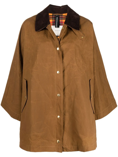 Mackintosh Cora Waxed Cotton Field Coat In Beige
