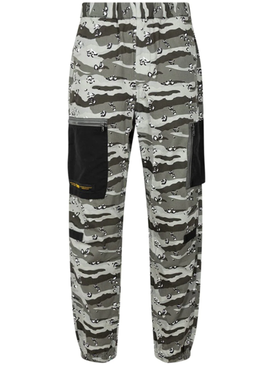 A Bathing Ape Desert Camo Cargo Trousers In Grey