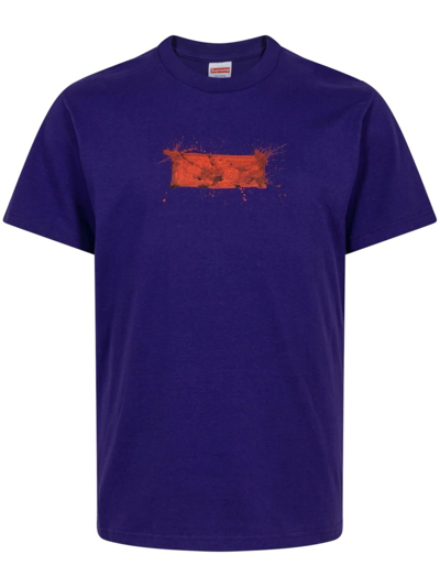 Supreme X Ralph Steadman Box Logo T-shirt In Purple