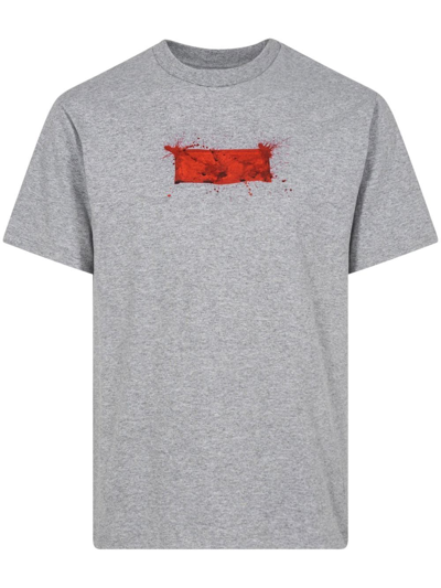 Supreme X Ralph Steadman Box Logo T-shirt In Grey