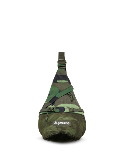 Supreme Camouflage-print Sling Bag In Grün