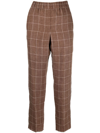 PESERICO CHECK-PATTERN CROPPED TROUSERS