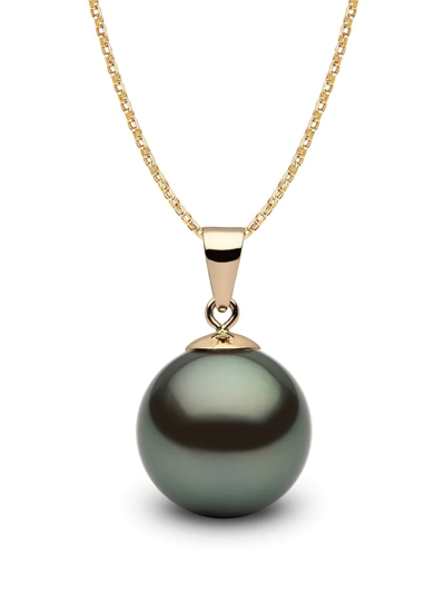 Yoko London 18kt Yellow Gold Classic 11mm Tahitian Pearl Pendant Necklace