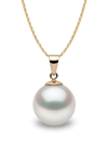 Yoko London 18kt Yellow Gold Classic 11mm South Sea Pearl Pendant Necklace In Gold