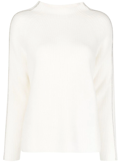 N•peal Organic-cashmere Knit Jumper In White