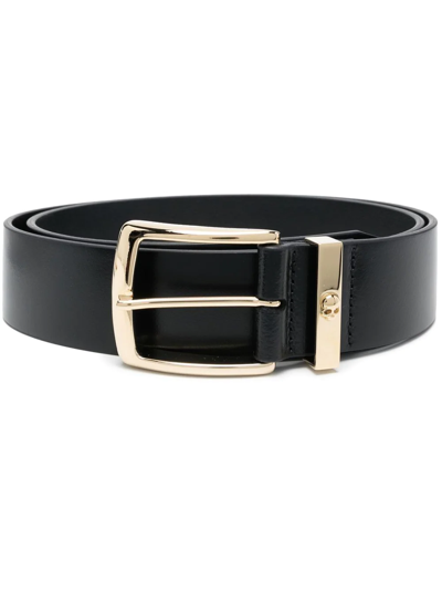 Philipp Plein Buckle-fastening Leather Belt In Schwarz