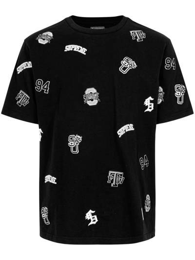 Supreme University Short-sleeve T-shirt In Schwarz