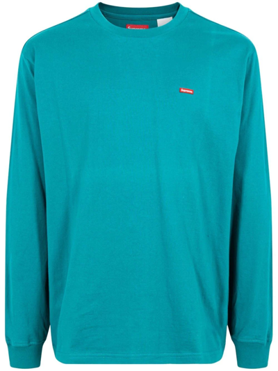 Supreme Small Box Logo Long-sleeve T-shirt In Blue