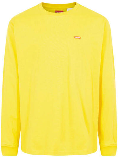 Supreme Small Box Logo Long-sleeve T-shirt In Yellow