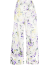 OFF-WHITE FLORAL-PRINT PALAZZO PANTS