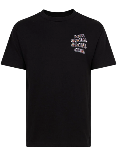 Anti Social Social Club Mind Games-print T-shirt In 黑色