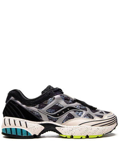 Saucony Grid Web Reflect Camo Sneakers In Gray Black
