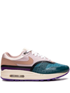 Nike Air Max 1 Canvas-trimmed Rubber And Leather Sneakers In Pink