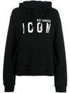Dsquared2 Icon Logo Hooded Sweatshirt In Schwarz