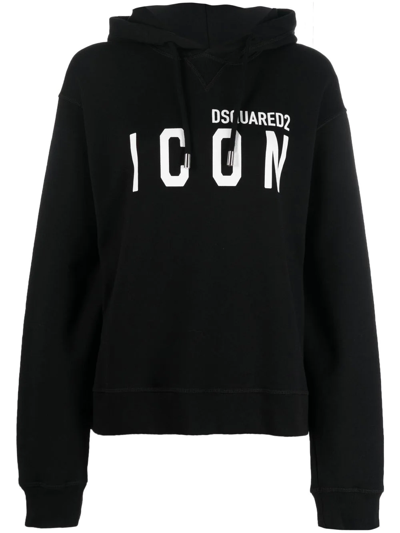 Dsquared2 Icon Hoodie In Black