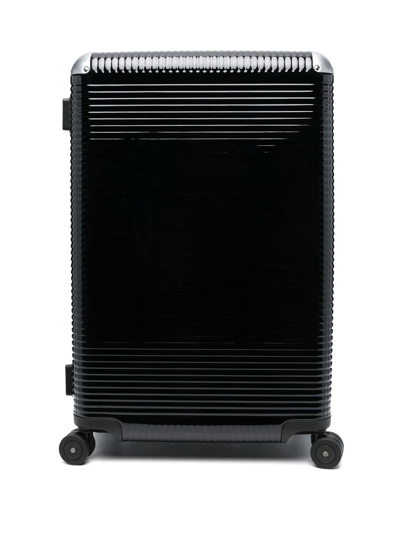 Fpm Milano Panelled Aluminium Suitcase In Black