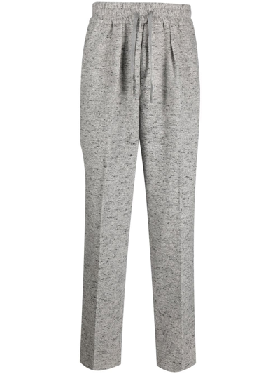 Isabel Marant Drawstring-waist Straight-leg Trousers In Grey