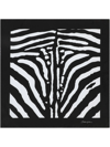 Dolce & Gabbana Zebra-print Silk Foulard In Black