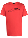 Moncler Logo-embroidered Cotton-jersey T-shirt In Red