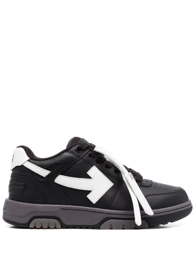 Off-white Out Of Office Panelled Lace-up Sneakers In Black