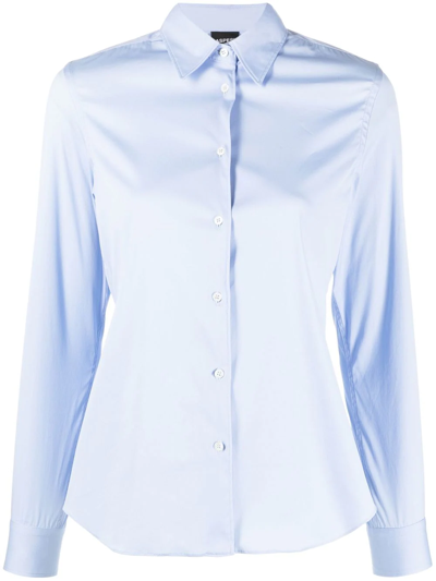 Aspesi Long-sleeved Shirt In Light Blue