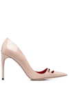 HARDOT 90MM BAR-DETAIL PATENT LEATHER PUMPS