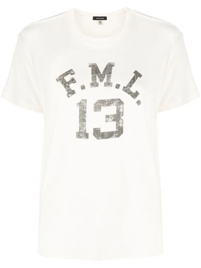 R13 Womens White Other Materials T-shirt